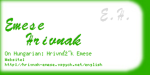 emese hrivnak business card